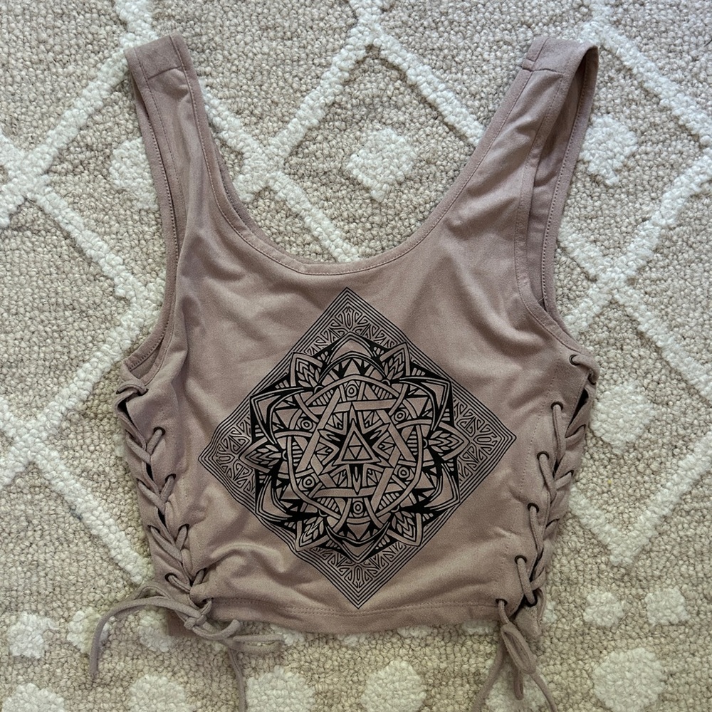 Kendall & Kylie Suede Crop Top